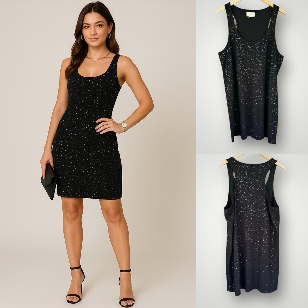 Denim & Supply Ralph Lauren Tank Dress Size XL Sequins Sleeveless Black